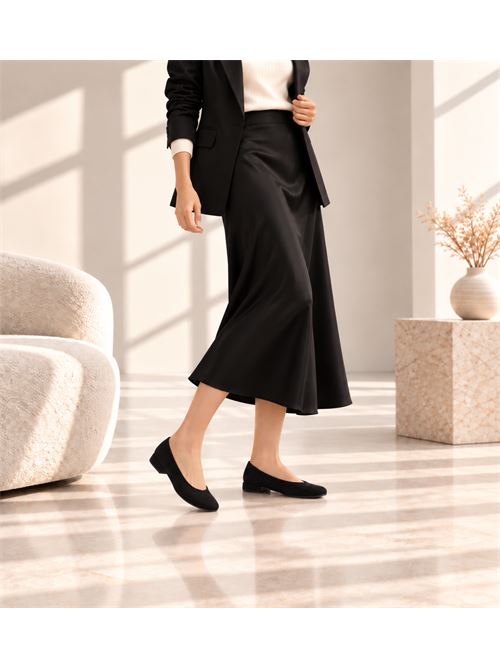 Ballerina tonda in camoscio nero IL LACCIO | 2353012CAMOSCIONERO